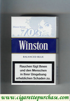 Winston collection version Balanced Blue 70s cigarettes hard box